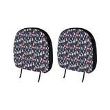 Deers Winter Christmas pattern Car Headrest Cover