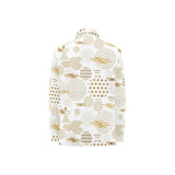 Beautiful gold japanese pattern Women's Long Sleeve Polo Shirt