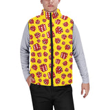 Dice Pattern Print Design 04 Men's Padded Vest
