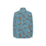 Sea otters pattern Women's Long Sleeve Polo Shirt