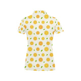 oranges leaves pattern Women's All Over Print Polo Shirt