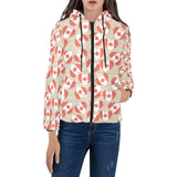 Canada Pattern Print Design 01 Women's Padded Hooded Jacket