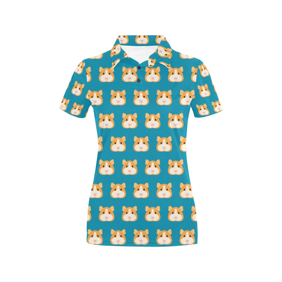 Guinea Pig Pattern Print Design 03 Women's All Over Print Polo Shirt