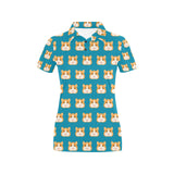 Guinea Pig Pattern Print Design 03 Women's All Over Print Polo Shirt