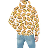 Hamburger Pattern Print Design 03 Men's Padded Hooded Jacket