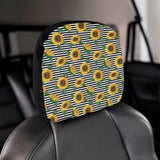 sunflowers ribbon background Car Headrest Cover