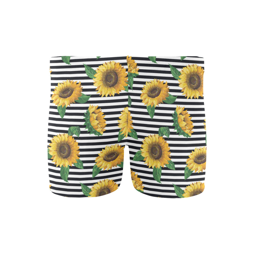 sunflowers ribbon background Men's Swimming Trunks