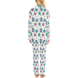 Tea pots Pattern Print Design 05 Women's Long Pajama Set