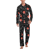fox sleeping fox pattern Men's Long Pajama Set