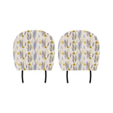 Lavender modern pattern blackground Car Headrest Cover