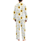 beautiful sunflowers pattern Men's Long Pajama Set