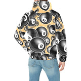 Billiard Ball Pattern Print Design 04 Men's Padded Hooded Jacket
