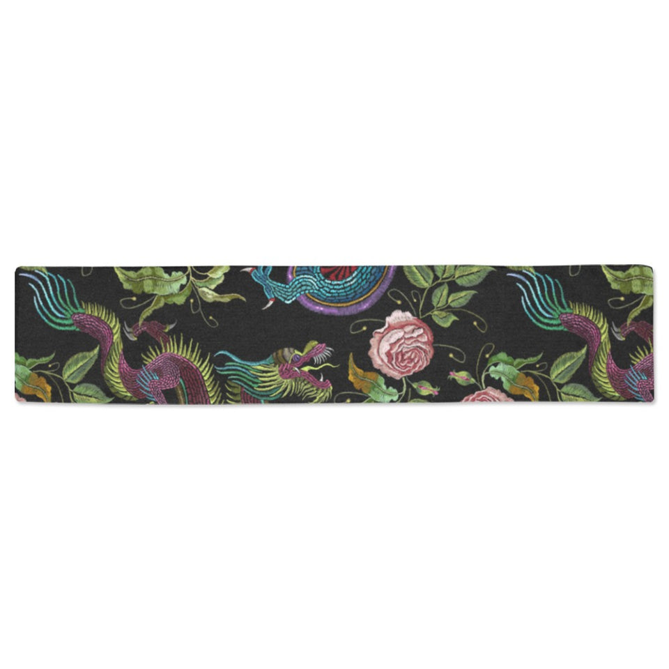 Dragons flower pattern Table Runner