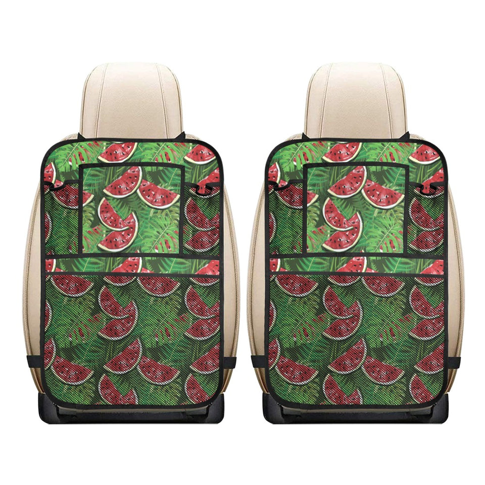 Watermelons tropical palm leaves pattern backgroun Car Seat Back Organizer