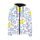 Duck Pattern Print Design 01 Men's Padded Hooded Jacket