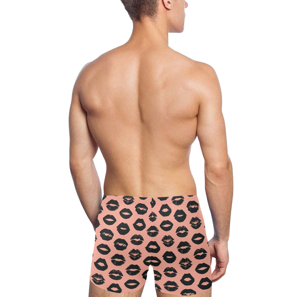 Lips Pattern Print Design 02 Men's Swimming Trunks