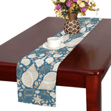 Sea turtle Polynesian Tribal design pattern Table Runner