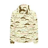 Mustache Beard Pattern Print Design 01 Men's Padded Hooded Jacket