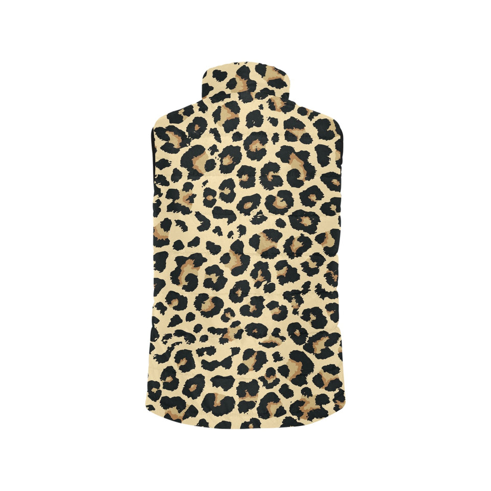 Leopard print design pattern Men's Padded Vest