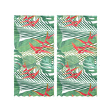 heliconia palm and monstera leaves pattern Gauze Curtain