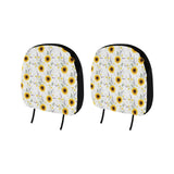 beautiful sunflowers pattern Car Headrest Cover