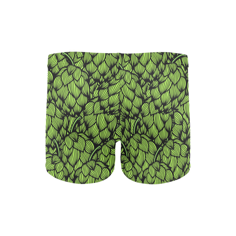Green hop pattern Men's Swimming Trunks