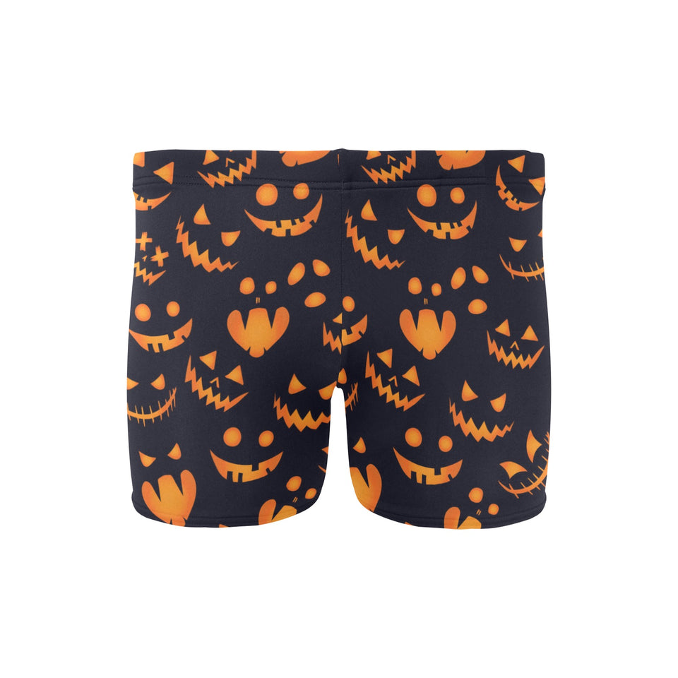 Halloween pattern Pumpkin background Men's Swimming Trunks