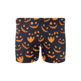 Halloween pattern Pumpkin background Men's Swimming Trunks