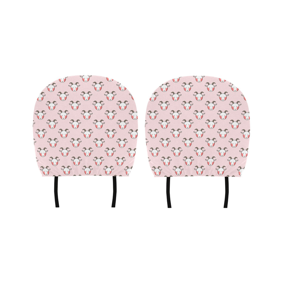 Cute goat pattern Car Headrest Cover