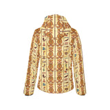 Egypt Hieroglyphics Pattern Print Design 04 Women's Padded Hooded Jacket