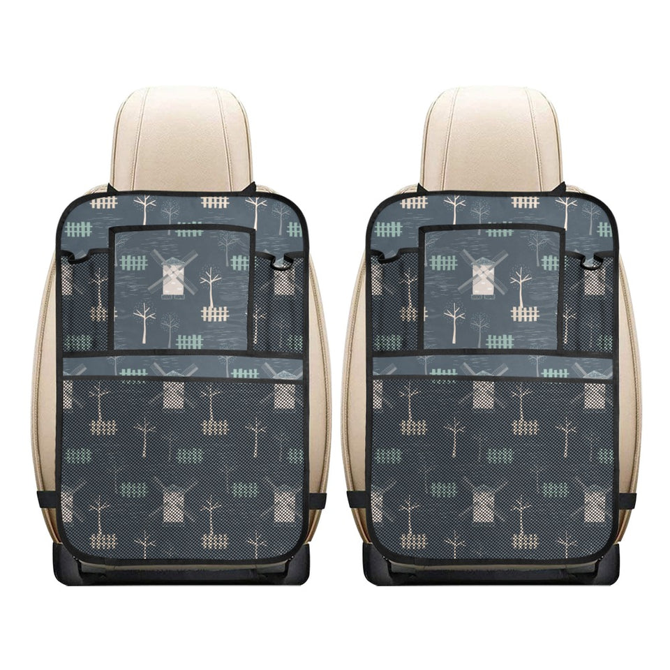 windmill tree pattern Car Seat Back Organizer