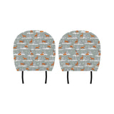 Beautiful deers Winter Christmas Car Headrest Cover