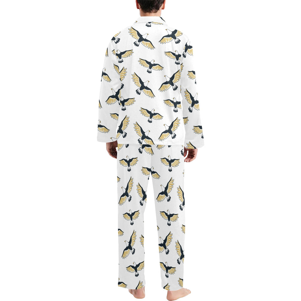 Eagle Pattern Print Design 03 Men's Long Pajama Set