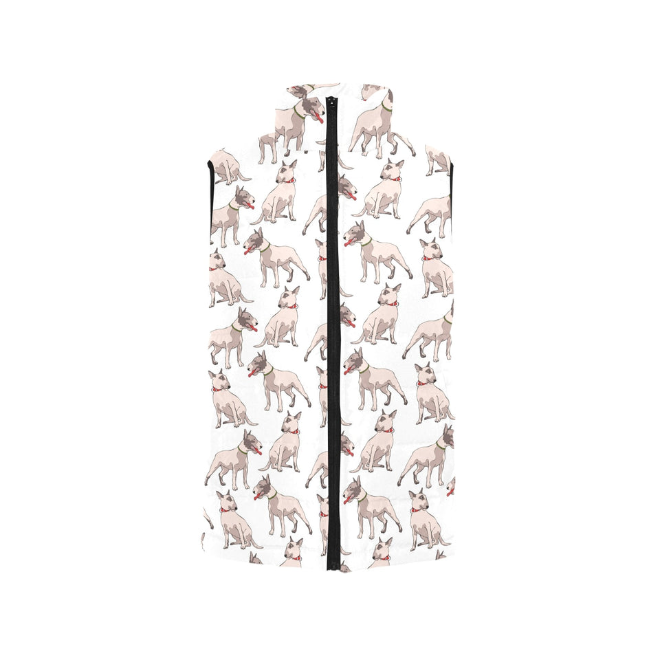 Bull Terrier Pattern Print Design 04 Men's Padded Vest
