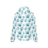 Coral Reef Pattern Print Design 04 Women's Padded Hooded Jacket