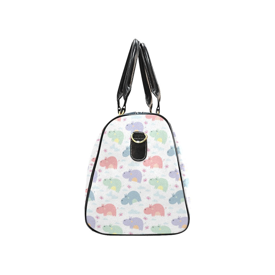 Hippopotamus Pattern Print Design 03 Travel Bag