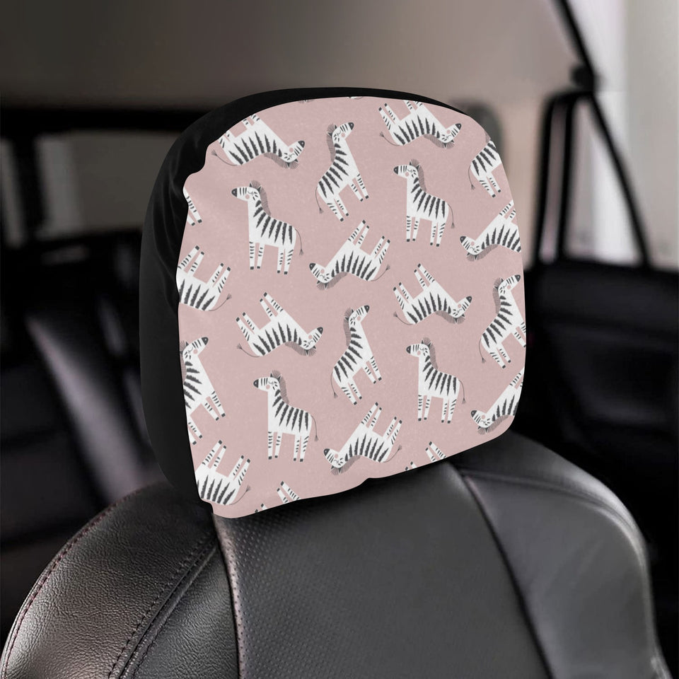 Cute zebra pattern Car Headrest Cover