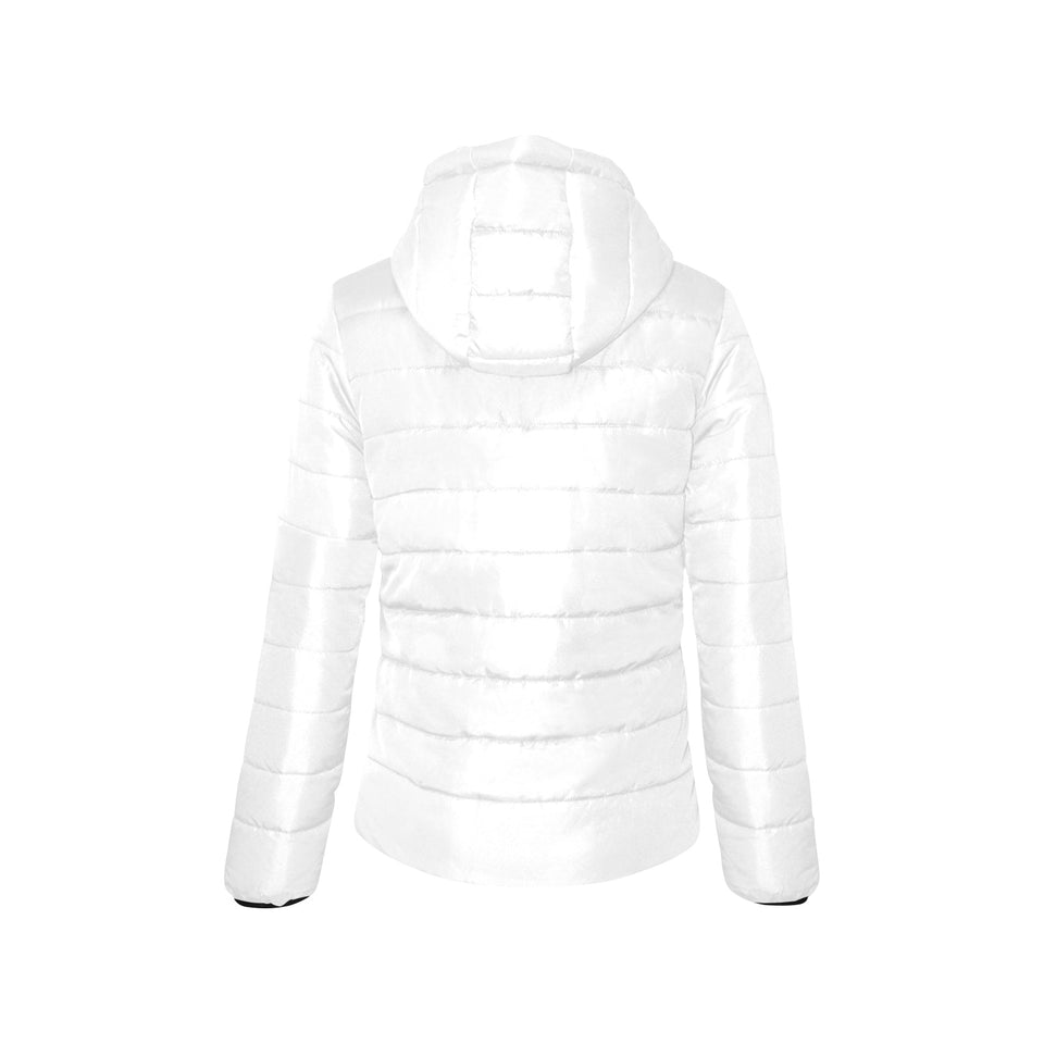 Dog Paws Pattern Print Design 03 Women's Padded Hooded Jacket