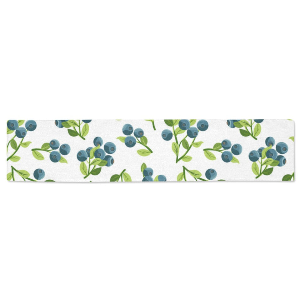 blueberry white background Table Runner