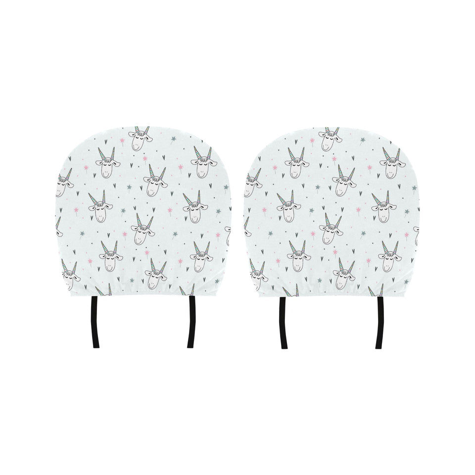 Cute goat design pattern Car Headrest Cover