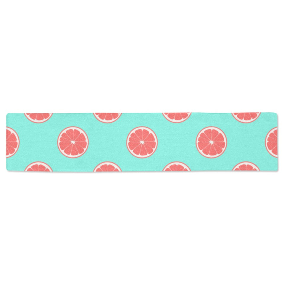 Grapefruit green background Table Runner