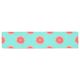 Grapefruit green background Table Runner
