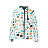 Math Pattern Print Design 05 Women's Padded Hooded Jacket