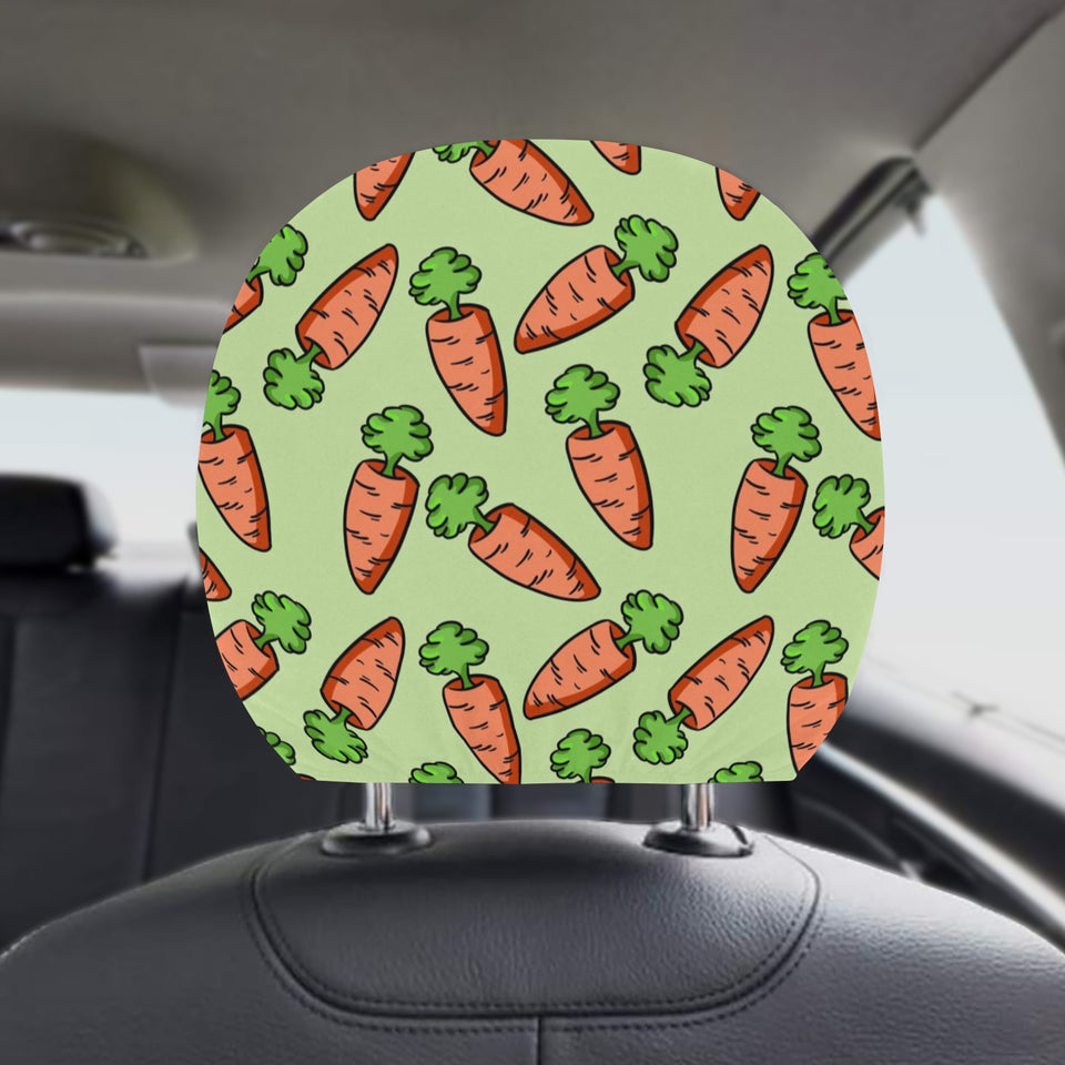 Carrot Pattern Print Design 05 Car Headrest Cover