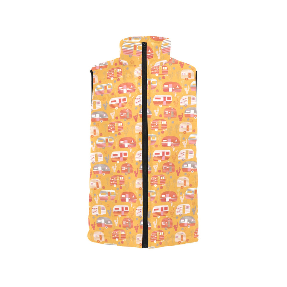 Camper Van Pattern Print Design 04 Men's Padded Vest