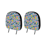 Colorful mushroom design pattern Car Headrest Cover