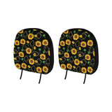 sunflower golden polygonal shapes Car Headrest Cover