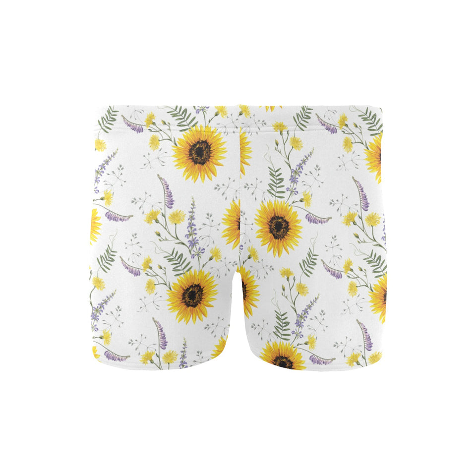beautiful sunflowers pattern Men's Swimming Trunks