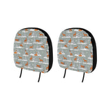 Beautiful deers Winter Christmas Car Headrest Cover