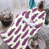 Eggplant Pattern Print Design 01 Blanket Robe with Sleeves